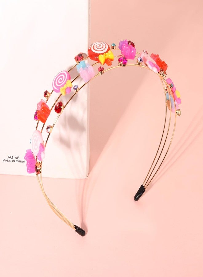 NVENF Candy Headband Costume Accessories Christmas Candy Cane Lollipop Headband Costume Halloween Holiday Christmas Outfits for Women Gifts (Pattern G) - Image 5